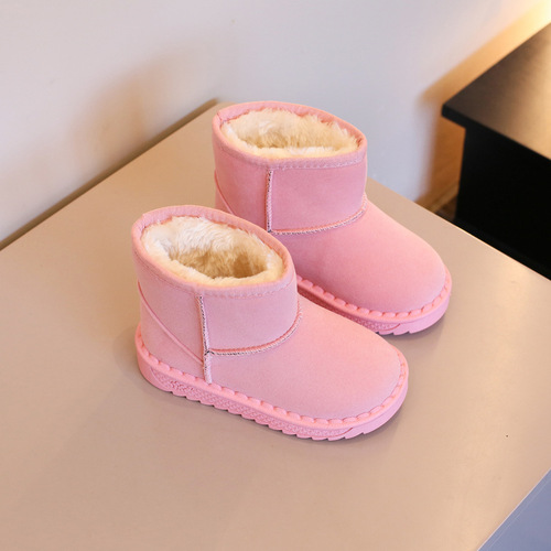 Fall/Winter Kids' Shoes: Fleece-Plus Cotton Boots for Toddlers, Stylish Children's Snow Boots & Fashionable Ankle Boots for Boys and Girls