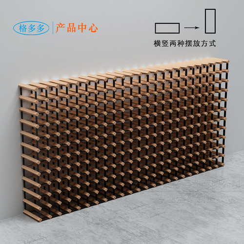 Wholesale wine rack storage display wine cabinet home commercial red wine store wine cellar store solid wood wine rack wholesale