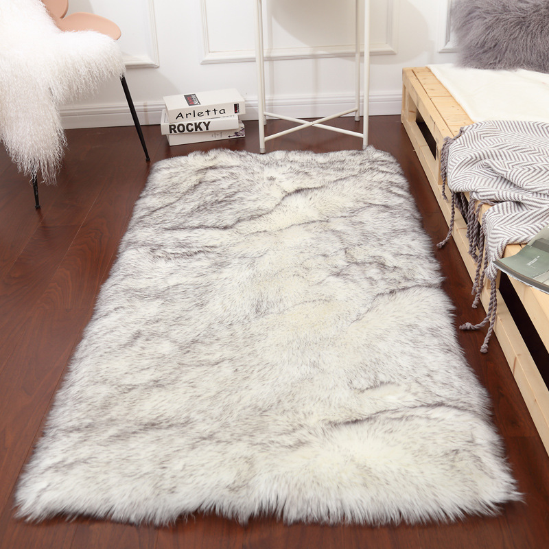 Alfombra de lana nórdica, alfombra de meseta, alfombra de camarero, alfombra de cama, alfombra de piso, alfombra de sala de estar gruesa