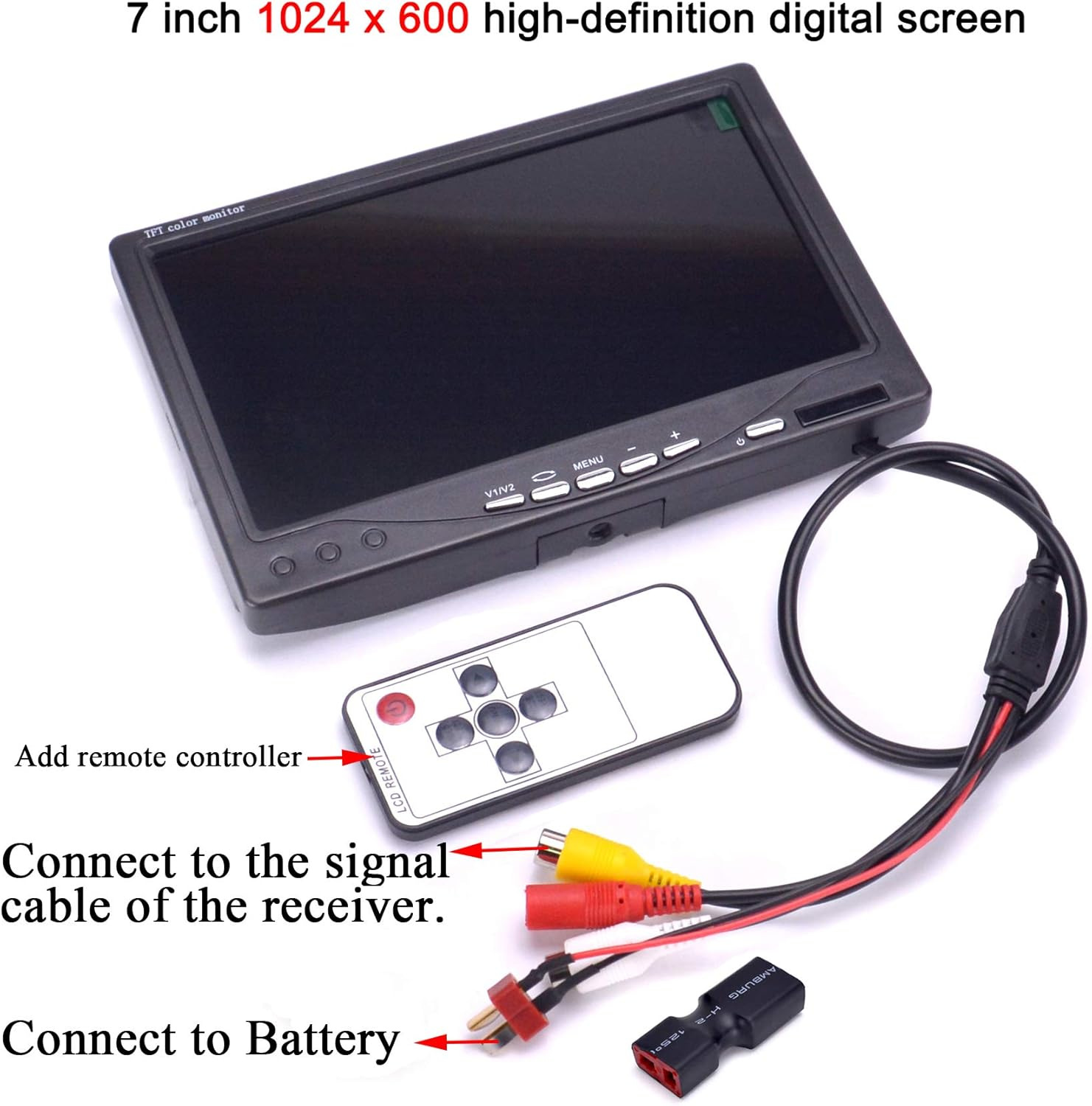 7inch High-definition mini portable VGA HDMI small TV desktop monitor for home and car use