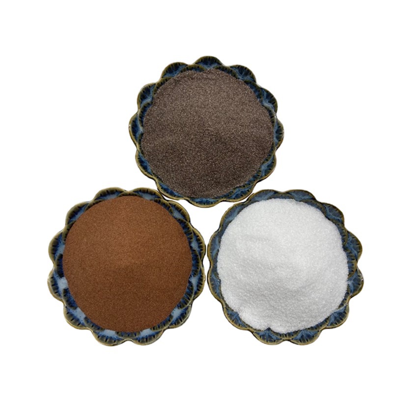 喷砂除锈用金刚砂 地坪砂水刀切割石榴砂 白色棕刚玉 100目棕刚玉