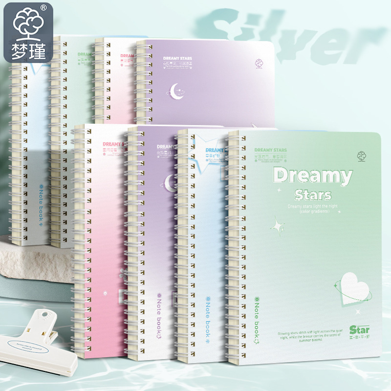 Cuaderno Espiral Degradado B5/A5 de Papel para Estudiantes y Oficina