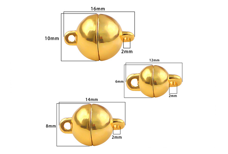 2 Sets/Pack Alloy Solid Color Jewelry Buckle Simple Style display picture 1