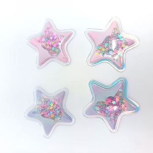 Shoe Flower Accessories Tpu Material 3D Printing Five-Pointed Star Phantom Bottom Quicksand Filling Bag Hole Shoe Accessories