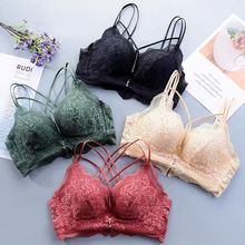 817#库存低价无钢圈文胸套装不空杯聚拢小胸少女加厚超厚8cm上托
