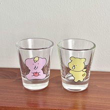 高颜值ins风玻璃烧酒杯迷你酒杯果酒杯家用烈酒玻璃杯白酒杯套装