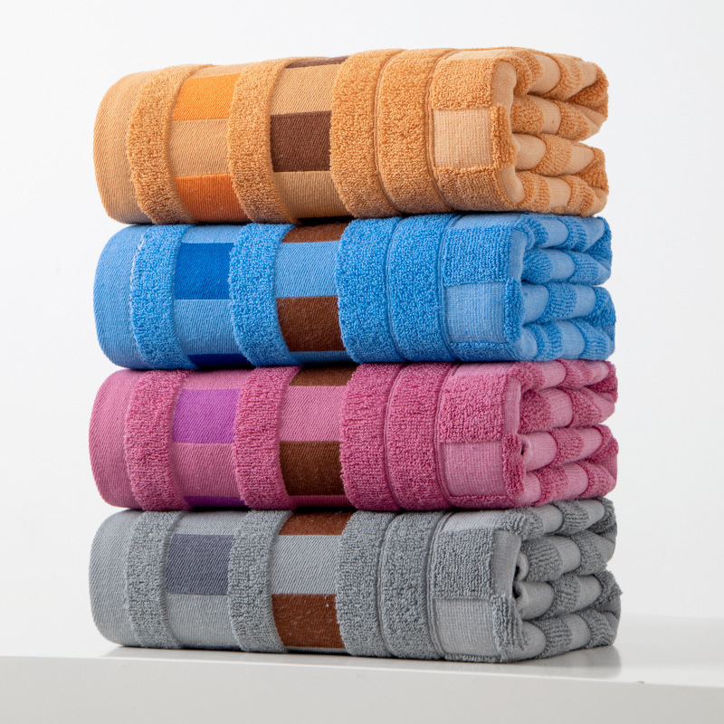 Cross-Border Foreign Trade Bath Towels, Household Pure Cotton Soft Absorbent Bath Towels, Amazon Can Provide Label-Sticking Services for Towels