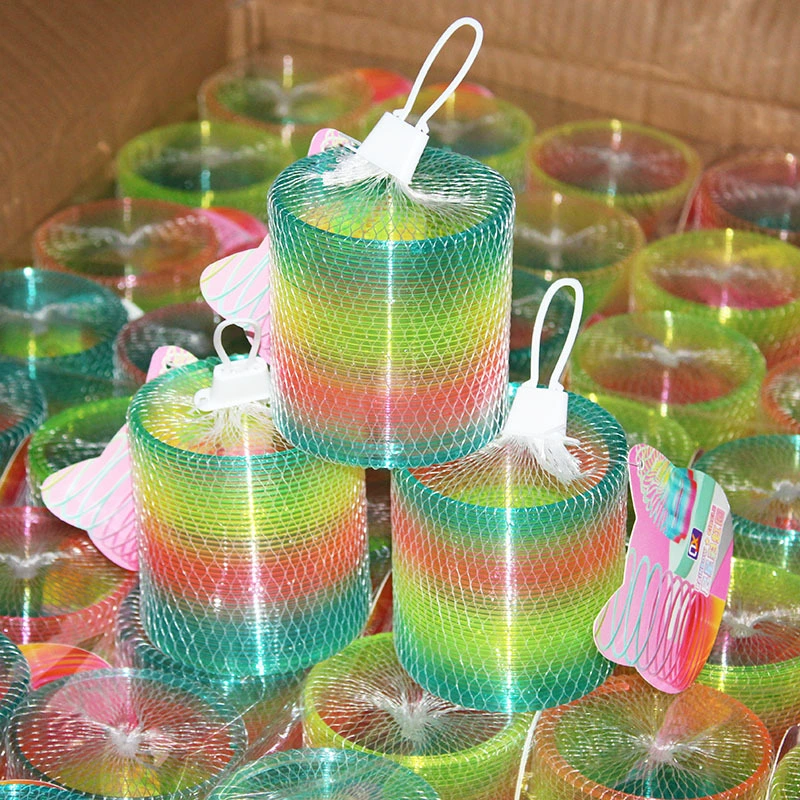 Детская игрушка радужная кружка цветная укладка ручная головоломка пружинное кольцо сетка радужная кружка 2 юаней игрушка