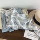 French Style Vintage Mori Style Headscarf Silk Scarf Spring and Summer Neck Scarf Ribbon Hair Band Cashew Headscarf All-match Women's Cotton Triangle Scarf