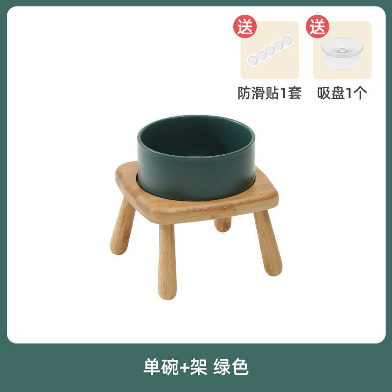 Tazón individual verde + silla individual elevada