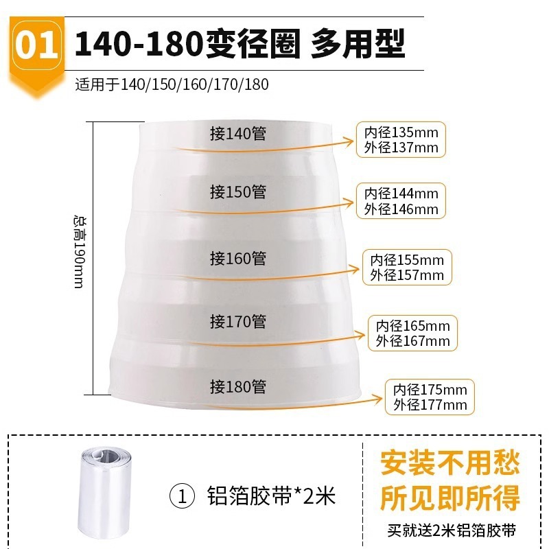 レンジフード排気管減速リング排気管サイズ変換ジョイントキッチン煙道管逆止弁減速機|undefined