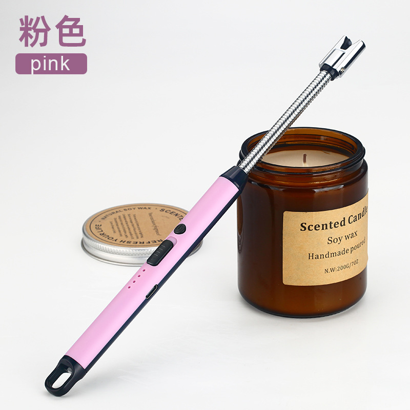 Encendedor de cocina recargable a prueba de viento arco eléctrico tipo C encendedor de pulso