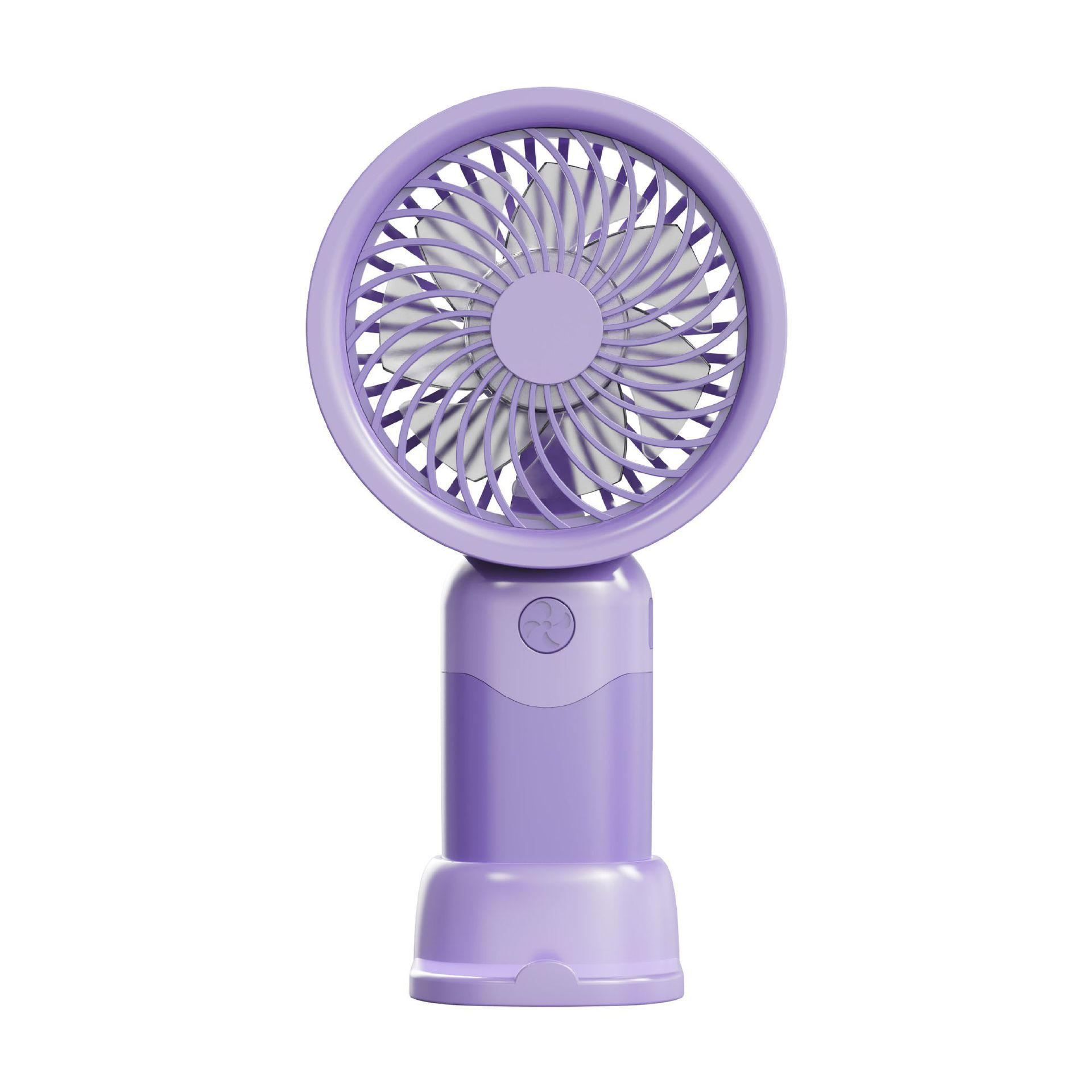 Mini Ventilador Portátil de Mano y Escritorio Recargable USB 3 Velocidades con Base de Plástico