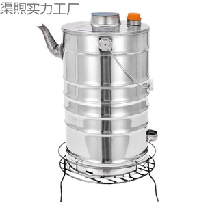 火烧心柴火炉子炉户外柴炉水壶老式烧茶不锈钢穿心空心壶烧水家用