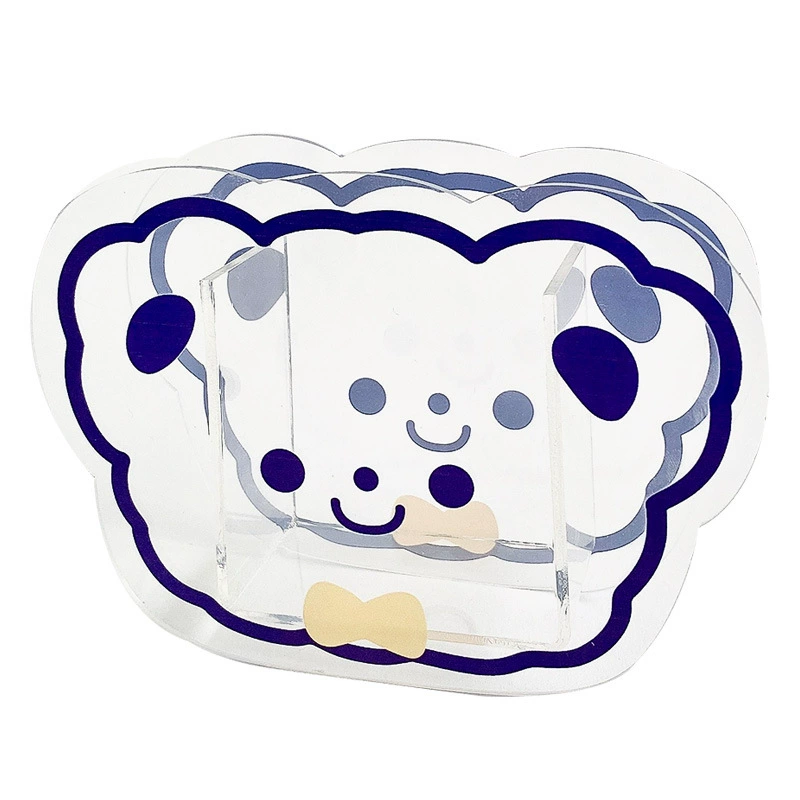 Acrylic cute table pens holder, stationery for elementary school students, brush, storage box, with little bears
