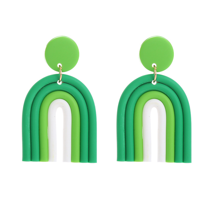 1 Pair Ethnic Style Geometric Soft Clay St. Patrick Women's Drop Earrings display picture 4