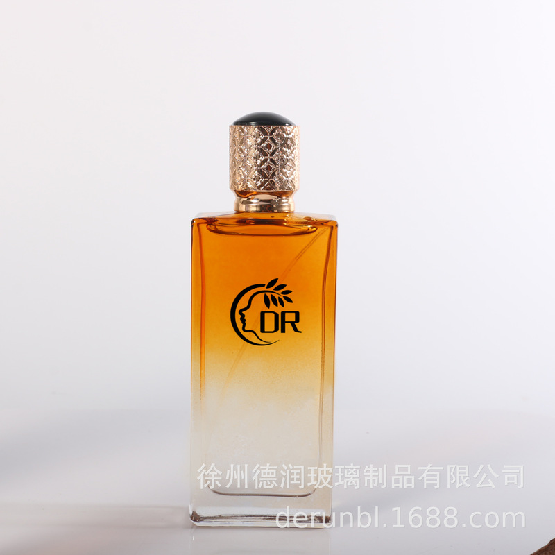 スポット透明卸売スクエア 30ml50ml ハイエンドガラス香水瓶プレススプレー詰め替えボトルガラス 100ml|undefined