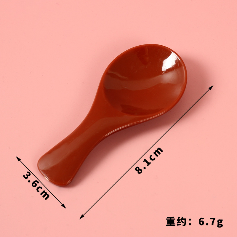 ABS simulación cuchara modelo DIY divertido hecho a mano comida y juego vajilla muñeca casa comida decoración simulación cuchara juguete