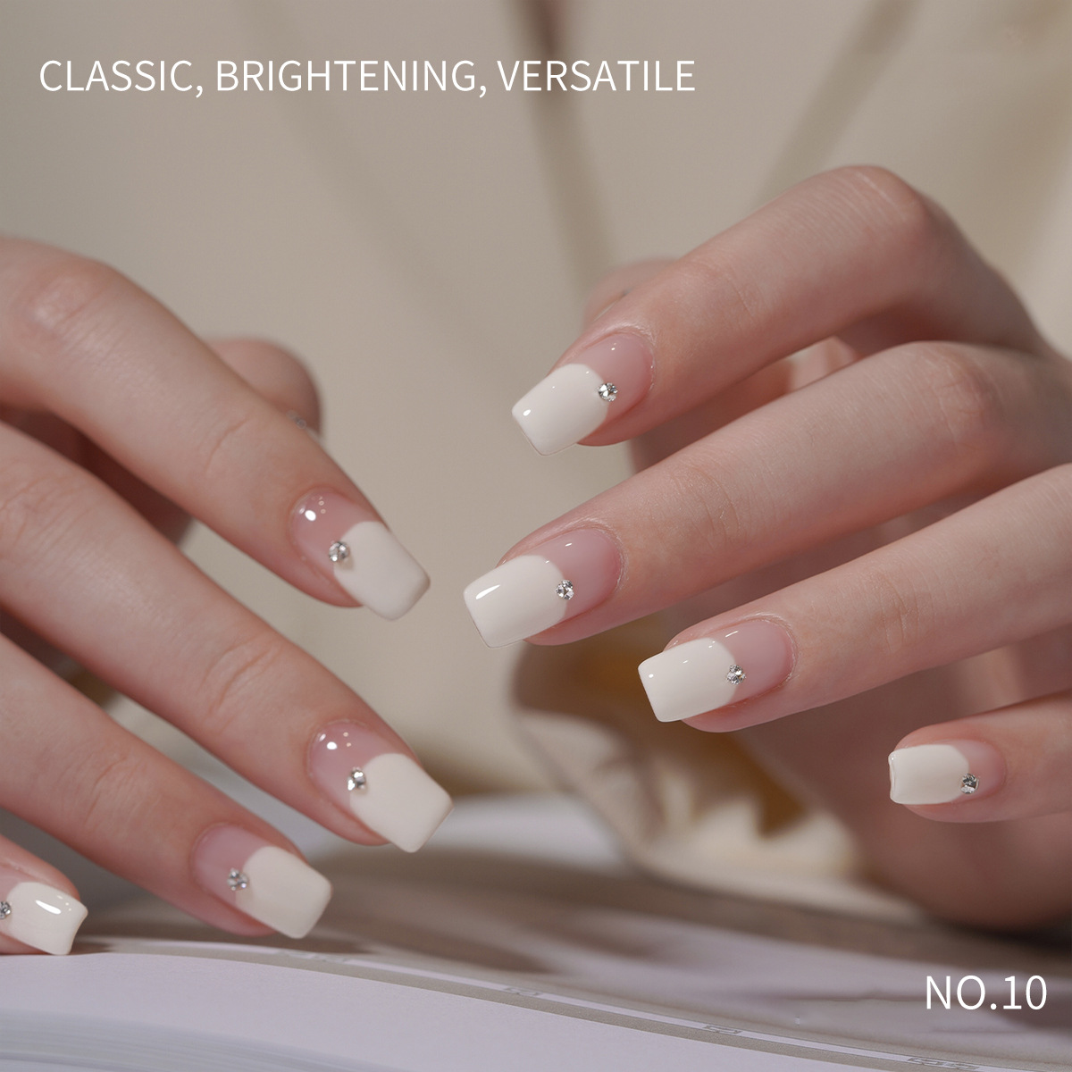 Esmalte Gel UV Blanco Lechoso para Uñas Secado image 2