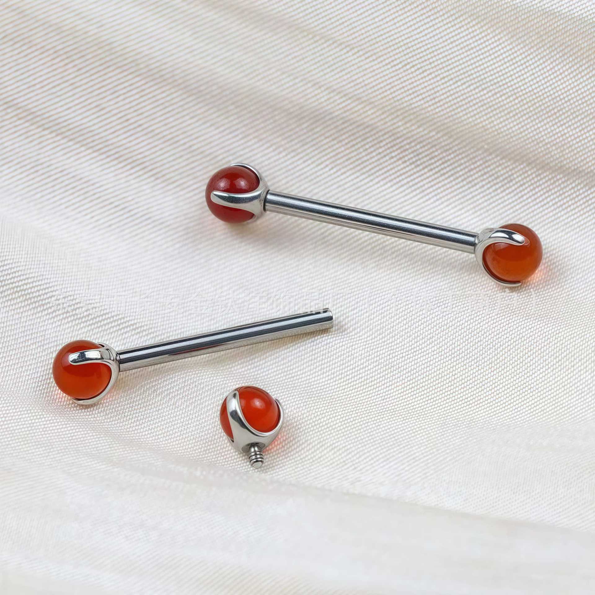 Labret piercing jewelry detail image