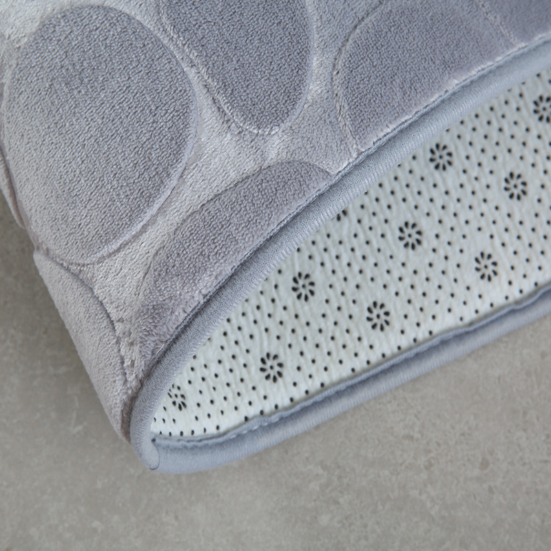 Transfronterizo Amazon 3D Pebble inodoro de tres piezas baño absorbente alfombra de piso baño antideslizante alfombra de piso esponja