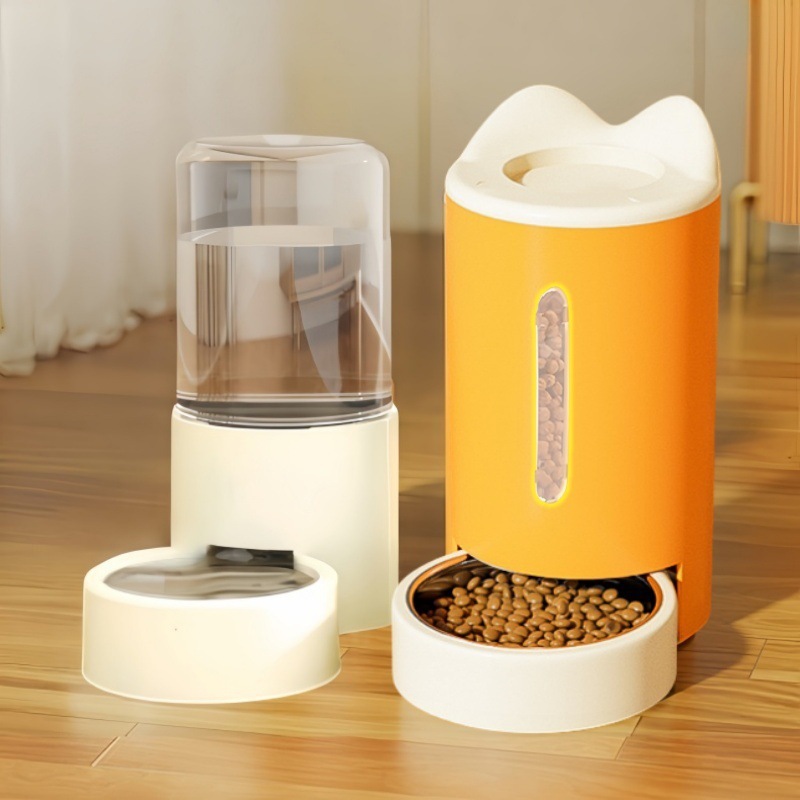 花螗季猫咪狗狗饮水机猫粮自动喂食器猫碗狗碗猫投喂宠物用品喝水|undefined