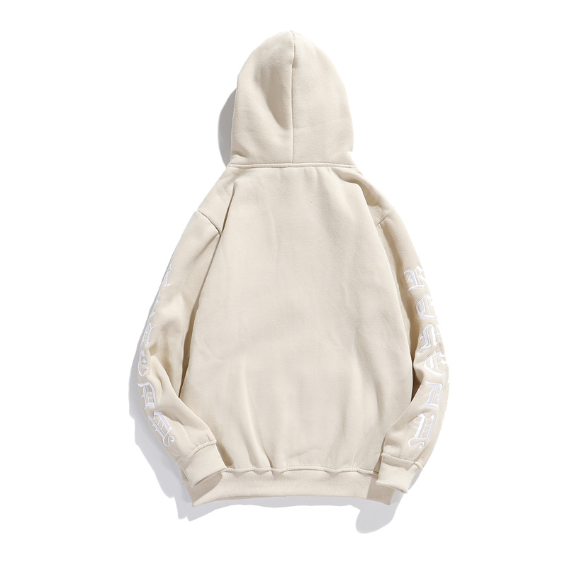 Herrenbekleidung Frühjahr Reißverschluss Kapuzenpullover Strickjacke Herren Übergröße Fleece Stickerei Paar Top Einfarbige Jacke Großhandel_voghion.com