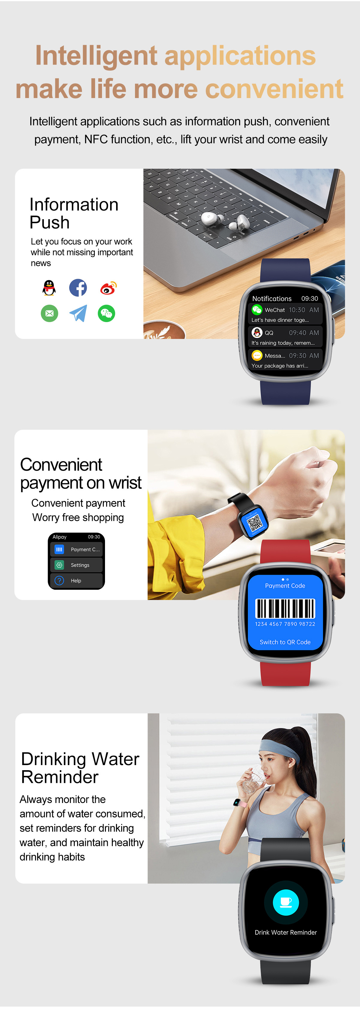 Smartwatch With Ecg Bluetooth Calling Heart Rate & Body Temp_voghion.com