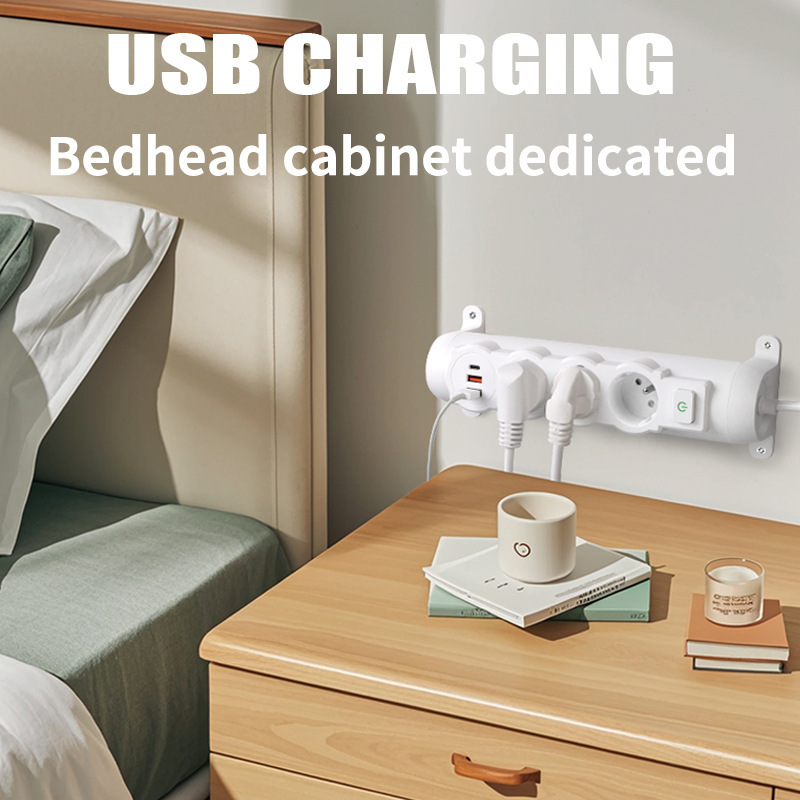 2025 nuevo escritorio dormitorio escritorio de escritorio de oficina puede girar regulaciones francesas regulaciones dos redondas con enchufe USB