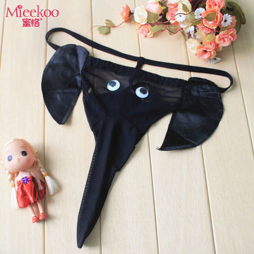 Mikuo Men's Erotic Underwear Elephant Thong Cartoon Sexy T-Backs Wholesale 3010