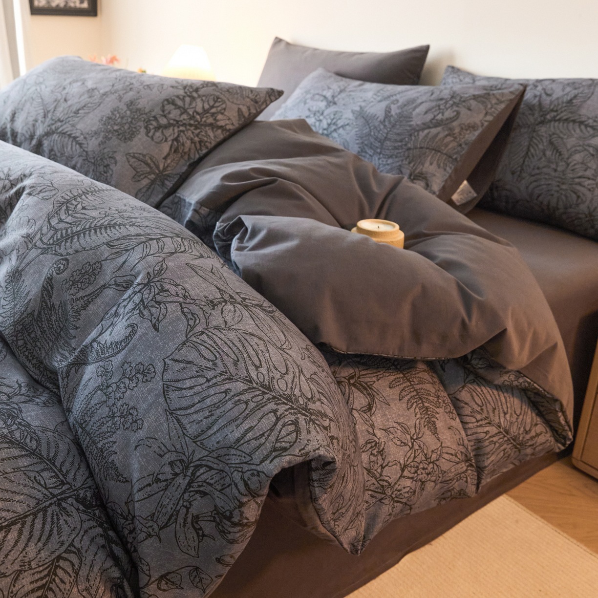 Retro estilo algodón molido cuatro piezas A clase madre-invierno engrosado cuatro piezas 100 sábanas cuatro piezas