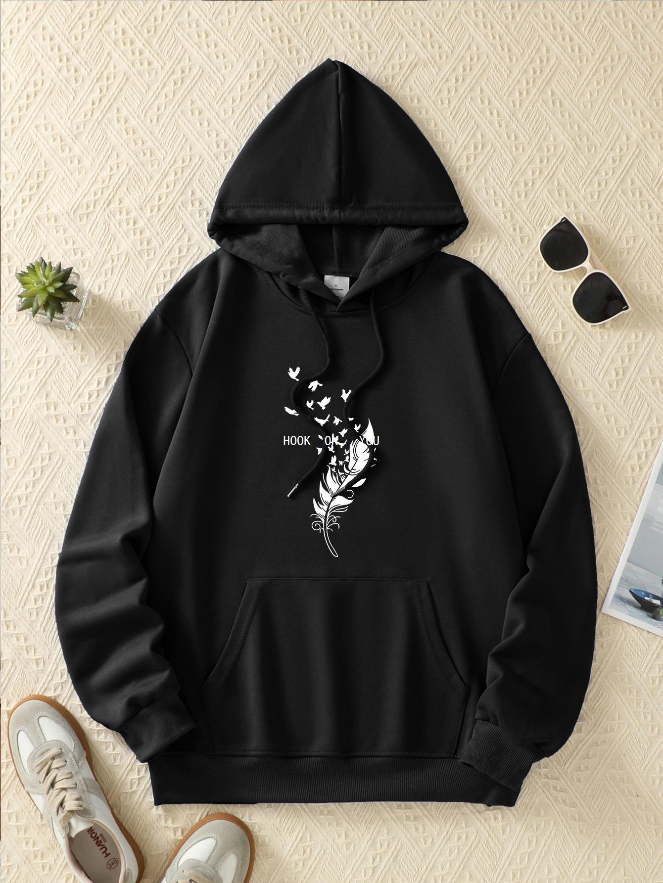 Damen-Sweatshirt mit langen Ärmeln für Frühling und Herbst – modisch, locker, figurformend, Rundhalsausschnitt, verjüngend, bedruckt, dünn_voghion.com