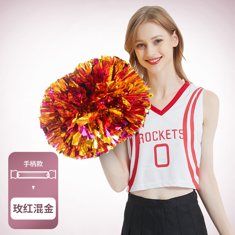 Porristas Bola de flores porristas mano flor mano sacudida flor danza rendimiento mano flor porristas flor bola de color rendimiento