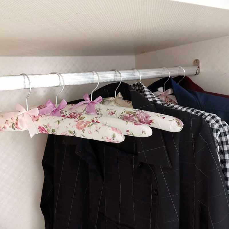スポンジ布ハンガー滑り止め田園木芯布ハンガー小砕花布芸ハンガー無痕ソフトハンガー服サポート|undefined