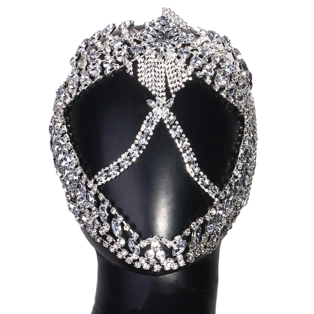 Transfronterizo Venta caliente de Halloween máscara exagerada moda intermitente rhinestone máscara bola accesorios máscara