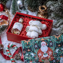 C創意聖誕節禮品盒新款糖果包裝紙盒聖誕帽老人禮物天地蓋盒批發