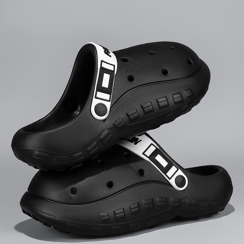 Pise en la mierda, zapatos con agujeros, estilo de explosión clásico de verano para mujer, moda, plataforma antideslizante, sandalias de playa resistentes al desgaste para parejas image 3