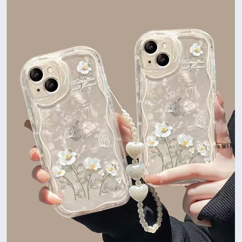 Ramo de mariposas para Apple 16Promax funda para teléfono móvil Anti-caída iPhone15 Japón y Corea del Sur ins14/13 Europa y América 12