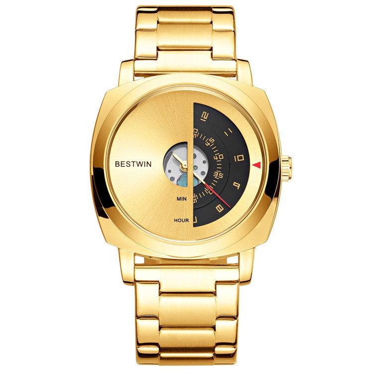 Orologio da uomo in lega con fotocamera reflex, fibbia pieghevole, design alla moda e lancette personalizzate._voghion.com