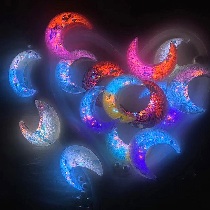 New suspension firefly moon resin accessories make diy phone case cream gel hair clip decorations wholesale New suspension firefly moon resin accessories make diy phone case cream gel hair clip decorations wholesale