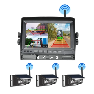 Navigation Recorder, Driving recorder - 7inch-car-wireless-monitor-3-wireless-wifi-solar-magnetic-cameras