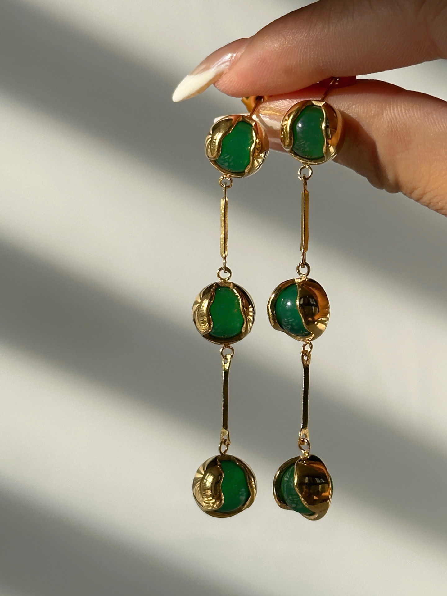 304 Stainless Steel, Titanium Steel Material 18K Gold Plated Plating Round Pattern 1 Pair Modern Style Round Plating Titanium Steel 18k Gold Plated Drop Earrings