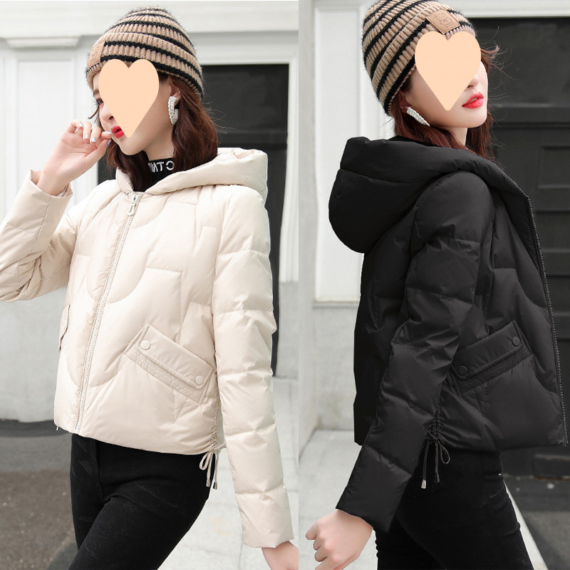 Short down cotton jacket for women's small 2025 winter new style design fashionable small thickened jacket cotton jacket