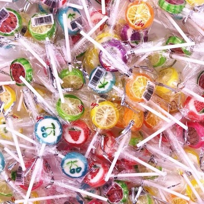 wholesale Pure handwork fruit section Lollipop blend fruit candy children bulk candy Yan value snacks