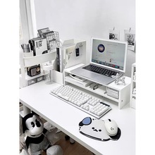 日式台式电脑增高架办公桌面收纳置物架显示器抬高架支架垫批发