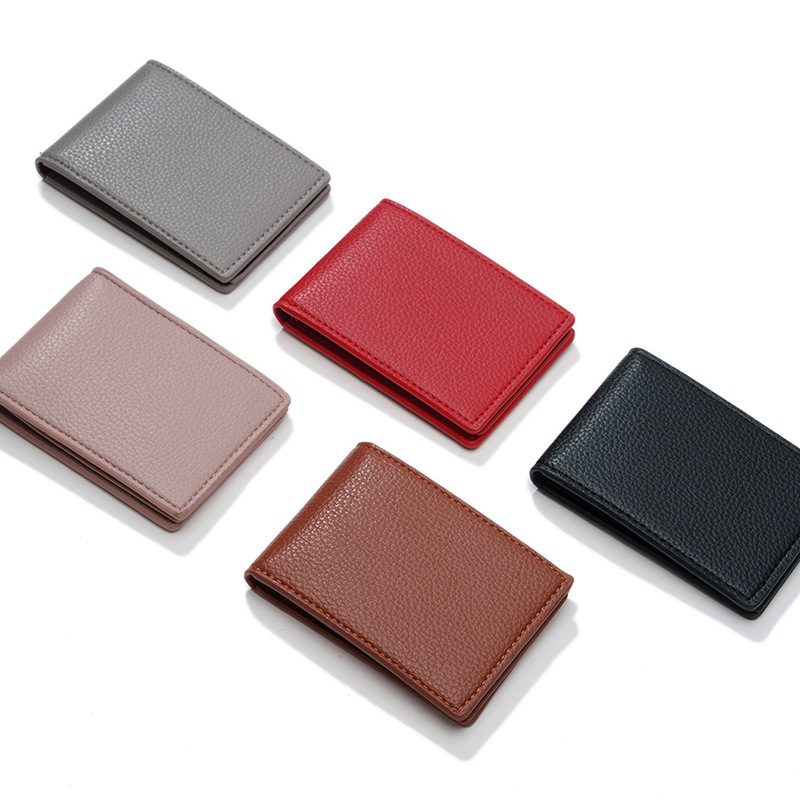 Cartera de cuero de piel blanda de licencia de conducir cartera de cuero de licencia de conducir cartera de tarjeta de identificación de vehículo de motor multiplaza de tarjeta 2 - en - 1