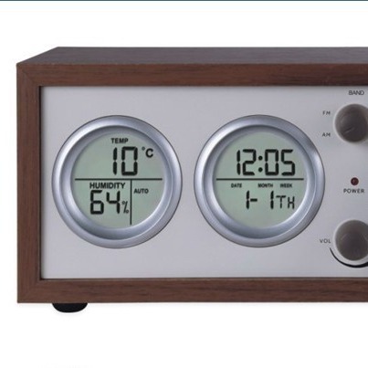 メーカー直販fm fm fm fm fm fm fm fm fm木製レトロ携帯デスクトップ創意老年時計ラジオ置物|undefined