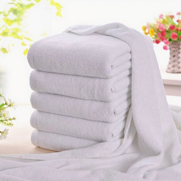 soft white bath towel