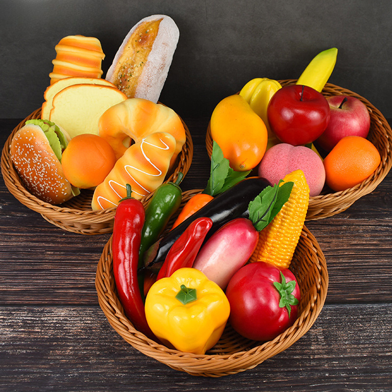 Fruit and vegetable model plastic fake apple mango orange banana toy…