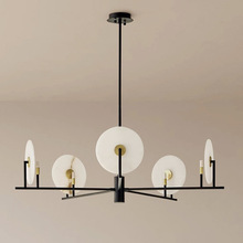 轻法式Erto云石吊灯设计师客厅卧室美式复古黑色枝型中古别墅主灯